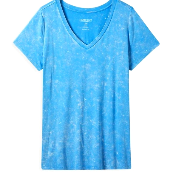 ❤️NWT VINTAGE TORRID TEE - ATOMIC BLUE - SUPERSOFT - SHORT SLEEVE TOP - SLIM FIT - Picture 8 of 10